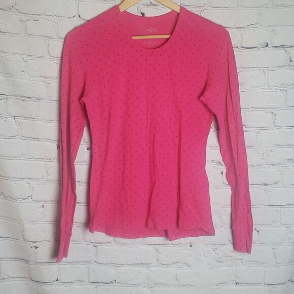 HeartSoul Pink Polkadot Longsleeve - Picture 1 of 6